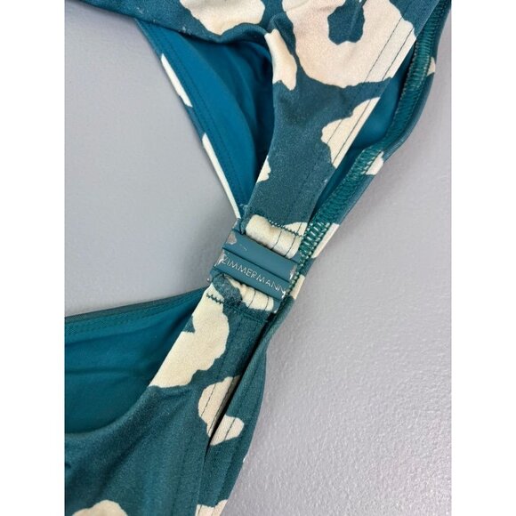 Zimmerman women's US 2-4 blue animal print bikini top unlined wireless - Picture 3 of 6